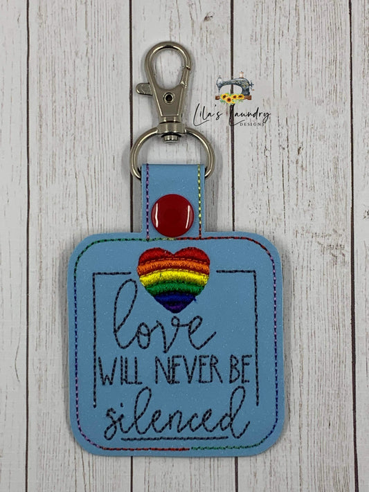 Never Be Silenced Fobs - DIGITAL Embroidery DESIGN