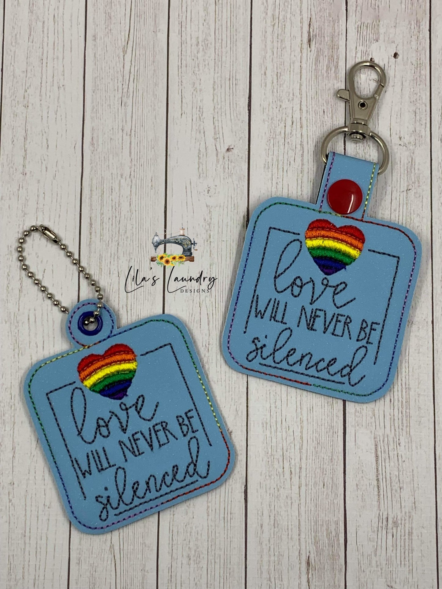 Never Be Silenced Fobs - DIGITAL Embroidery DESIGN