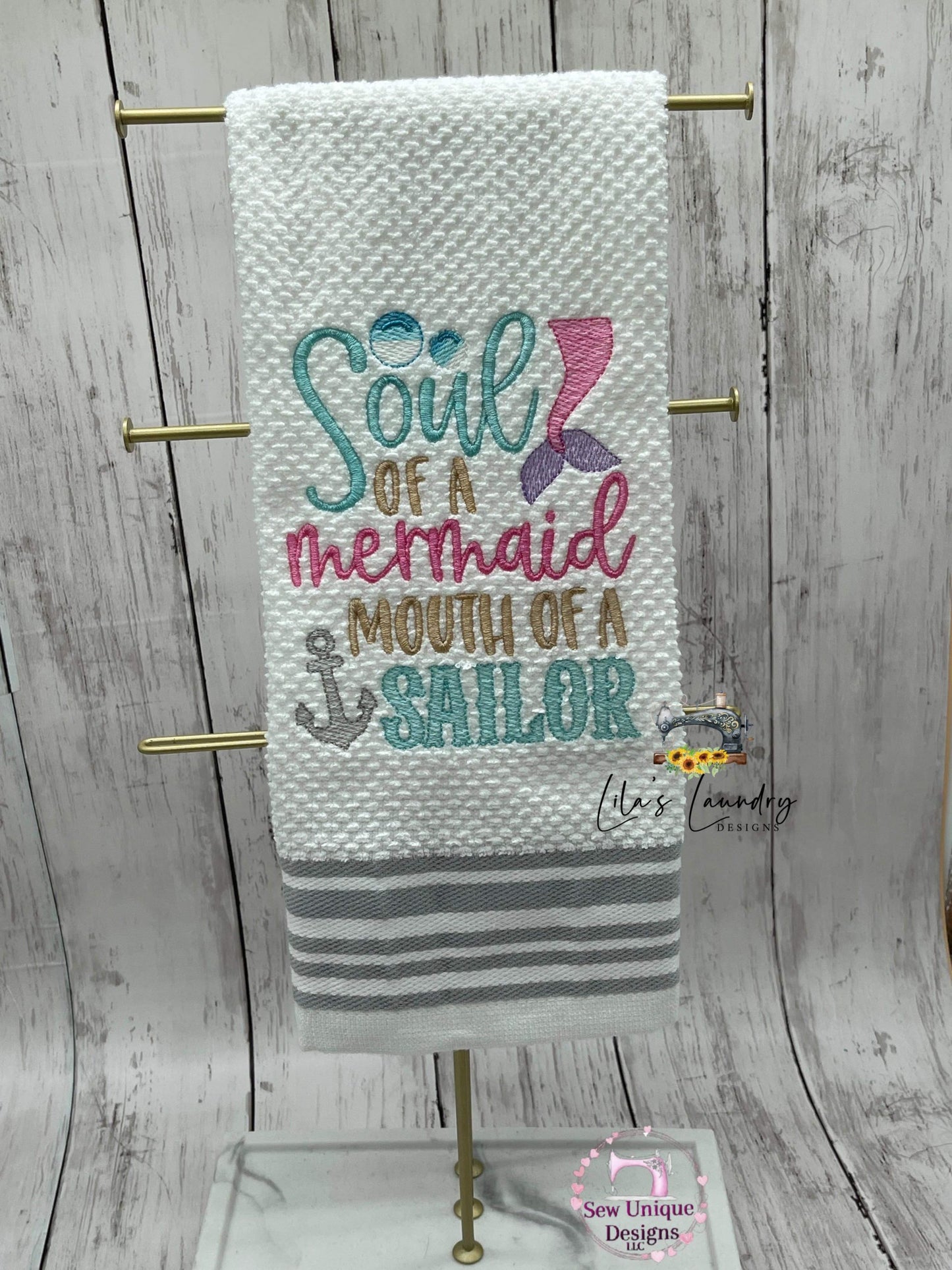 Soul of a Mermaid - 3 sizes- Digital Embroidery Design