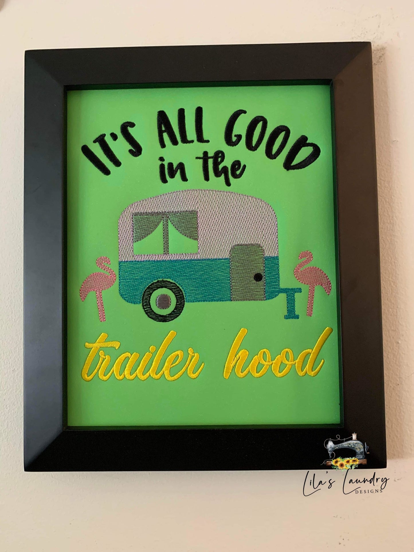 Trailer Hood - 3 sizes- Digital Embroidery Design