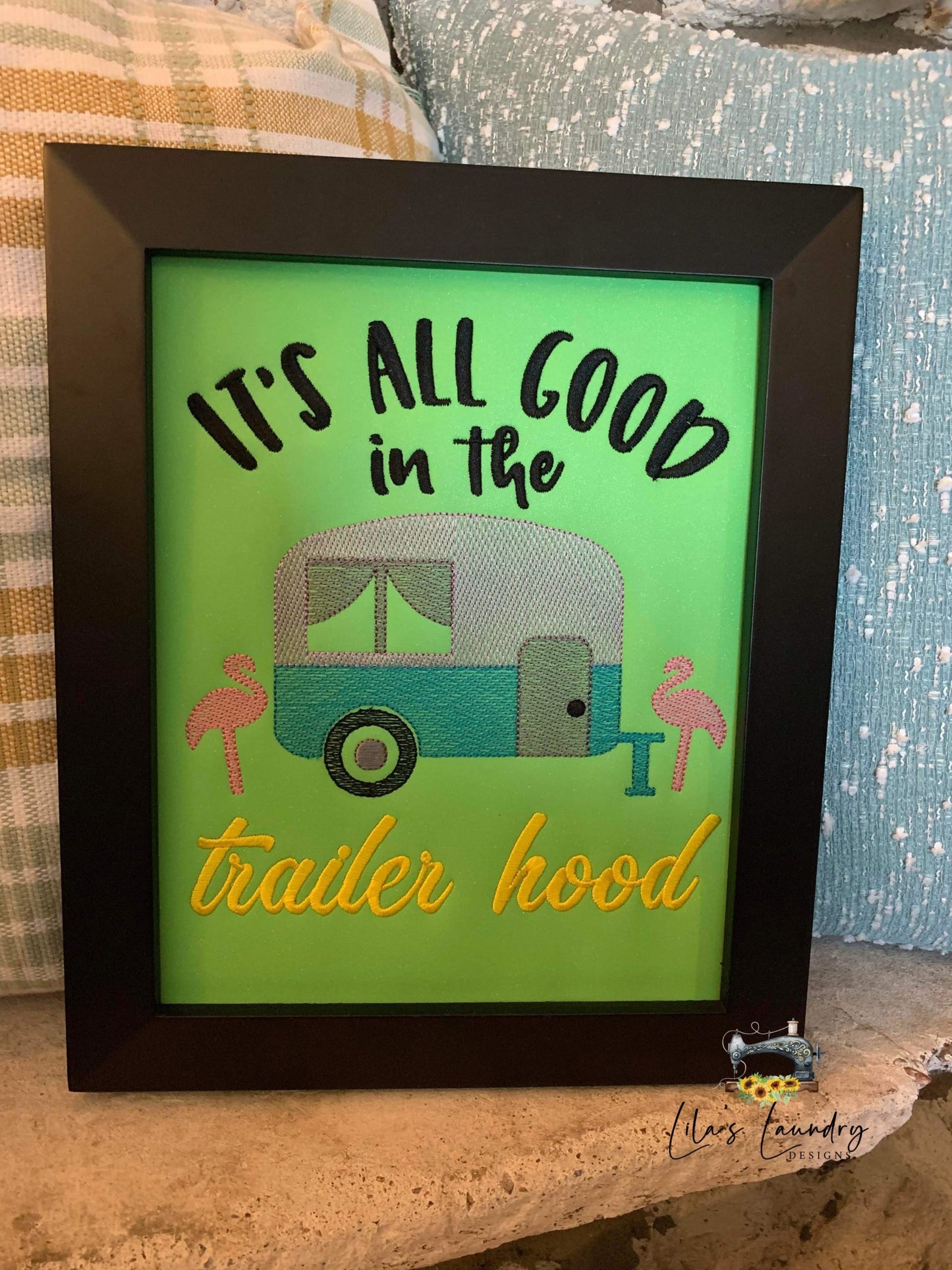 Trailer Hood - 3 sizes- Digital Embroidery Design
