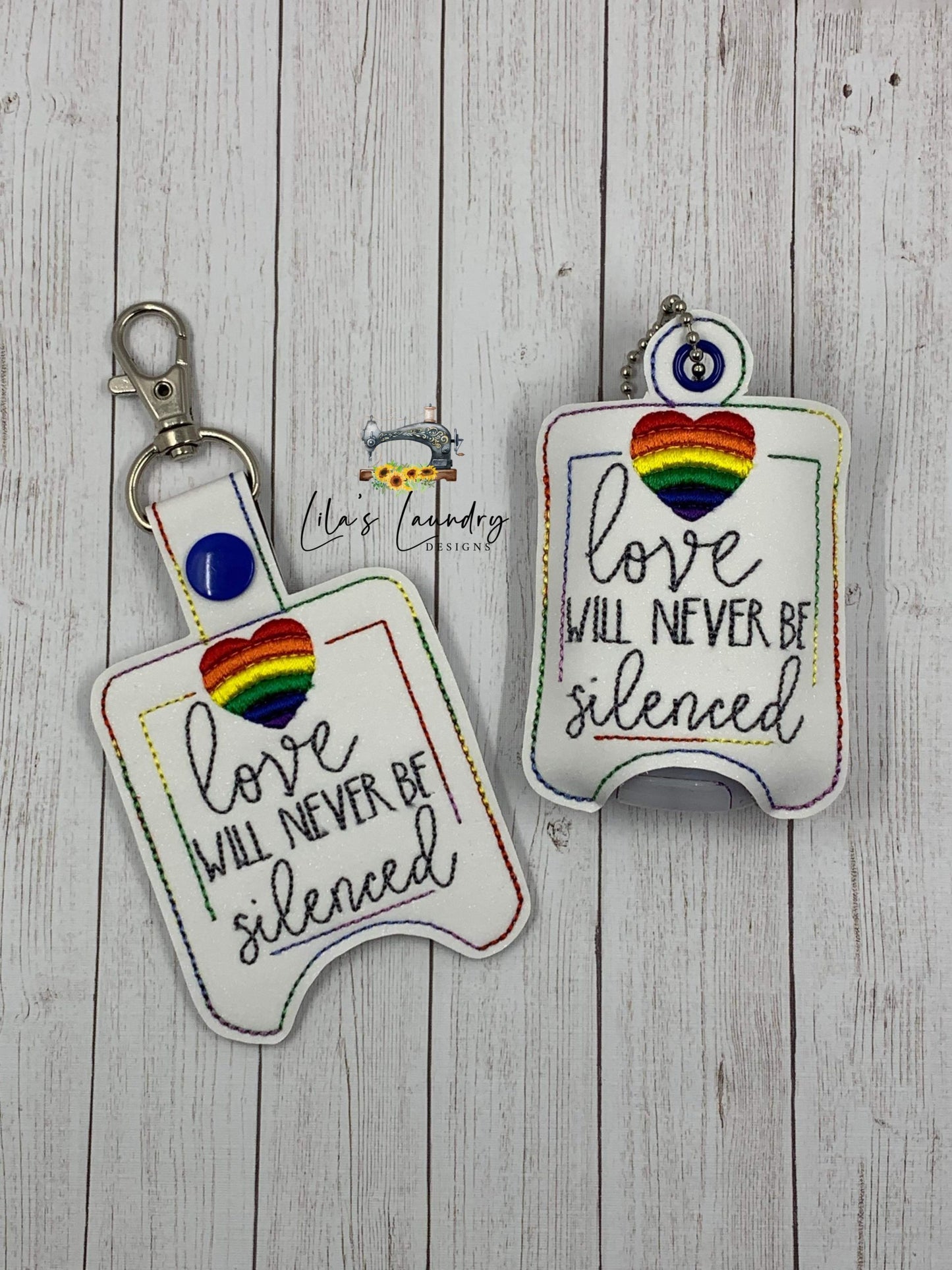 Never Be Silenced Sanitizer Holders - DIGITAL Embroidery DESIGN
