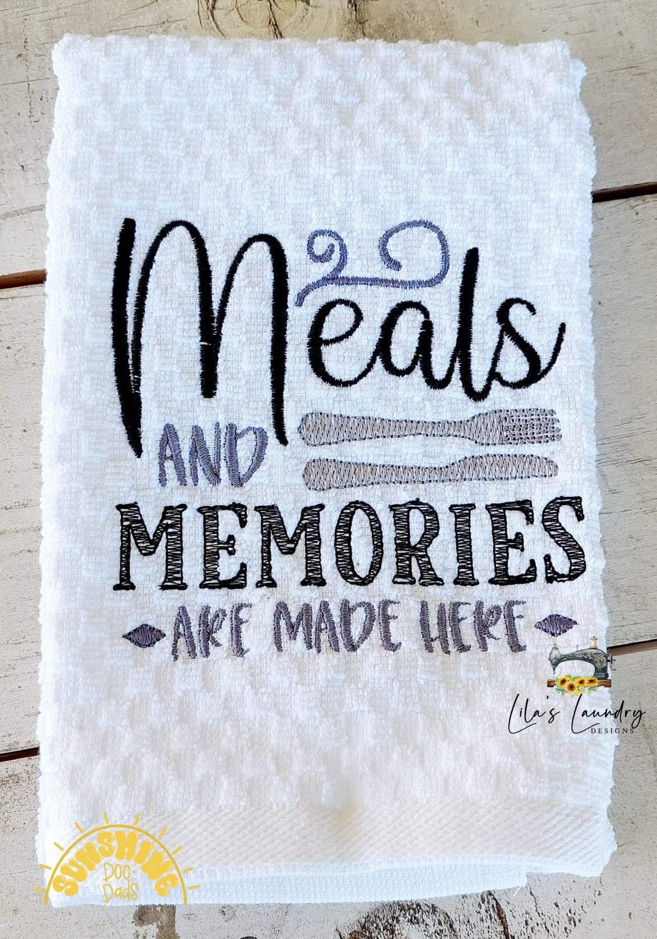 Meals and Memories - 4 sizes- Digital Embroidery Design