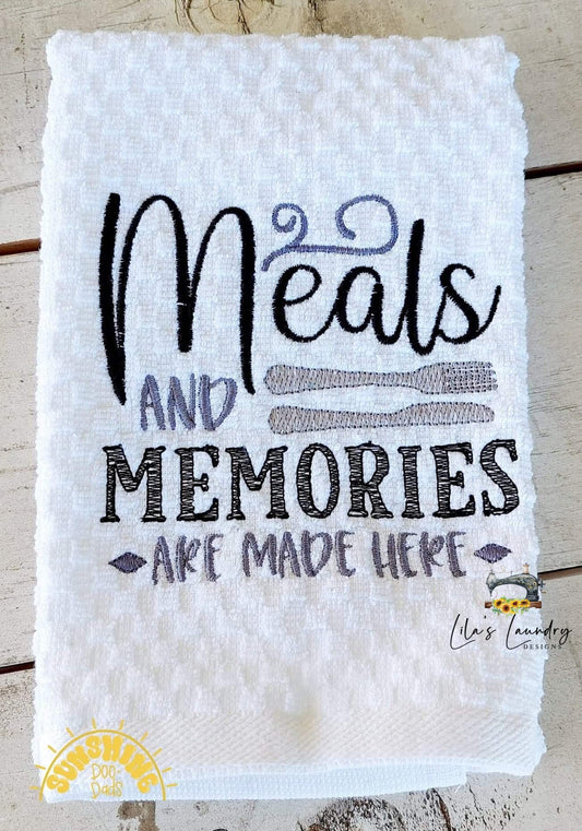 Meals and Memories - 4 sizes- Digital Embroidery Design