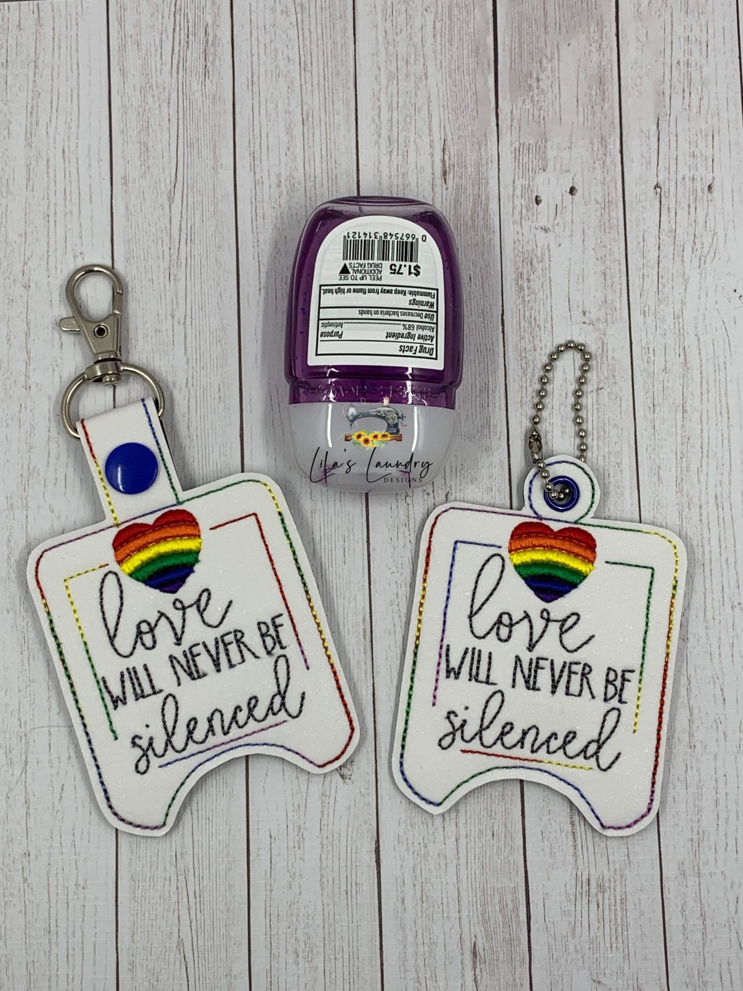 Never Be Silenced Sanitizer Holders - DIGITAL Embroidery DESIGN