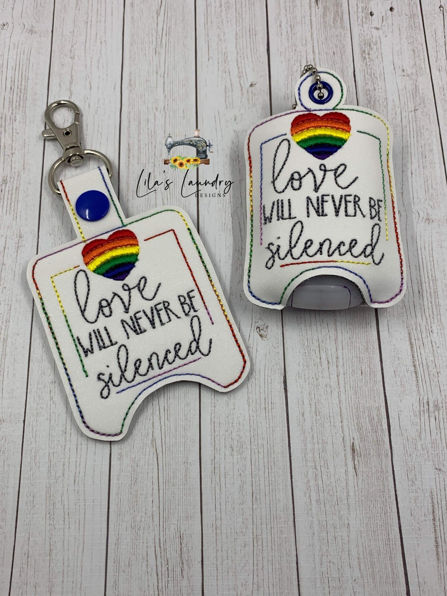 Never Be Silenced Sanitizer Holders - DIGITAL Embroidery DESIGN