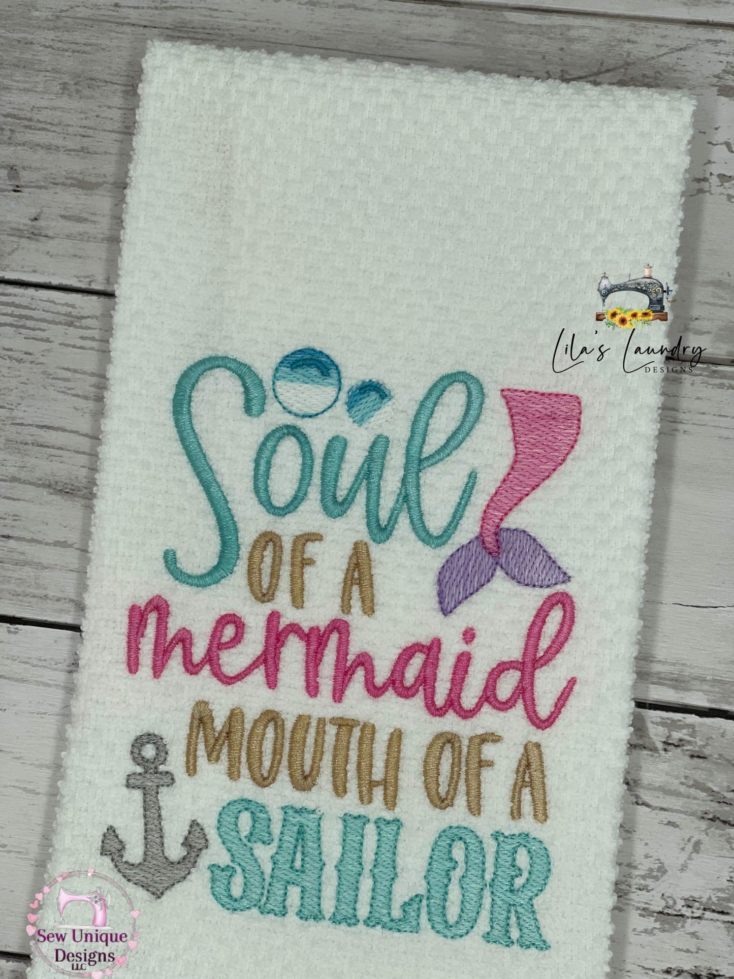 Soul of a Mermaid - 3 sizes- Digital Embroidery Design