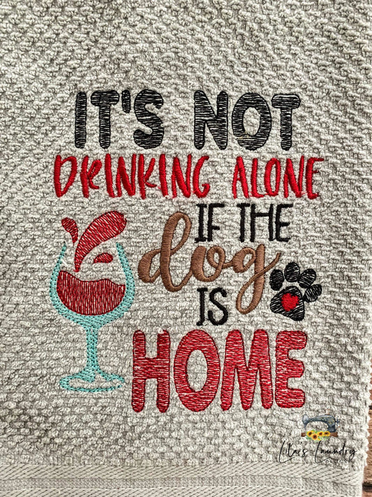 Drinking Alone - 3 sizes- Digital Embroidery Design