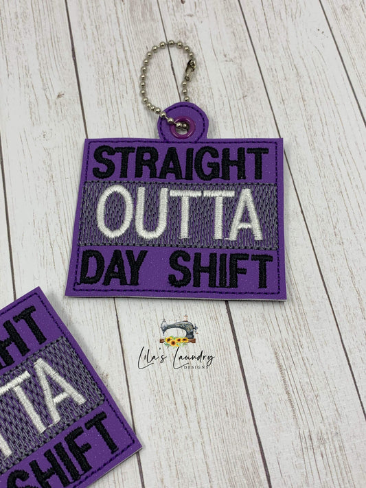 Day Shift Fobs - DIGITAL Embroidery DESIGN