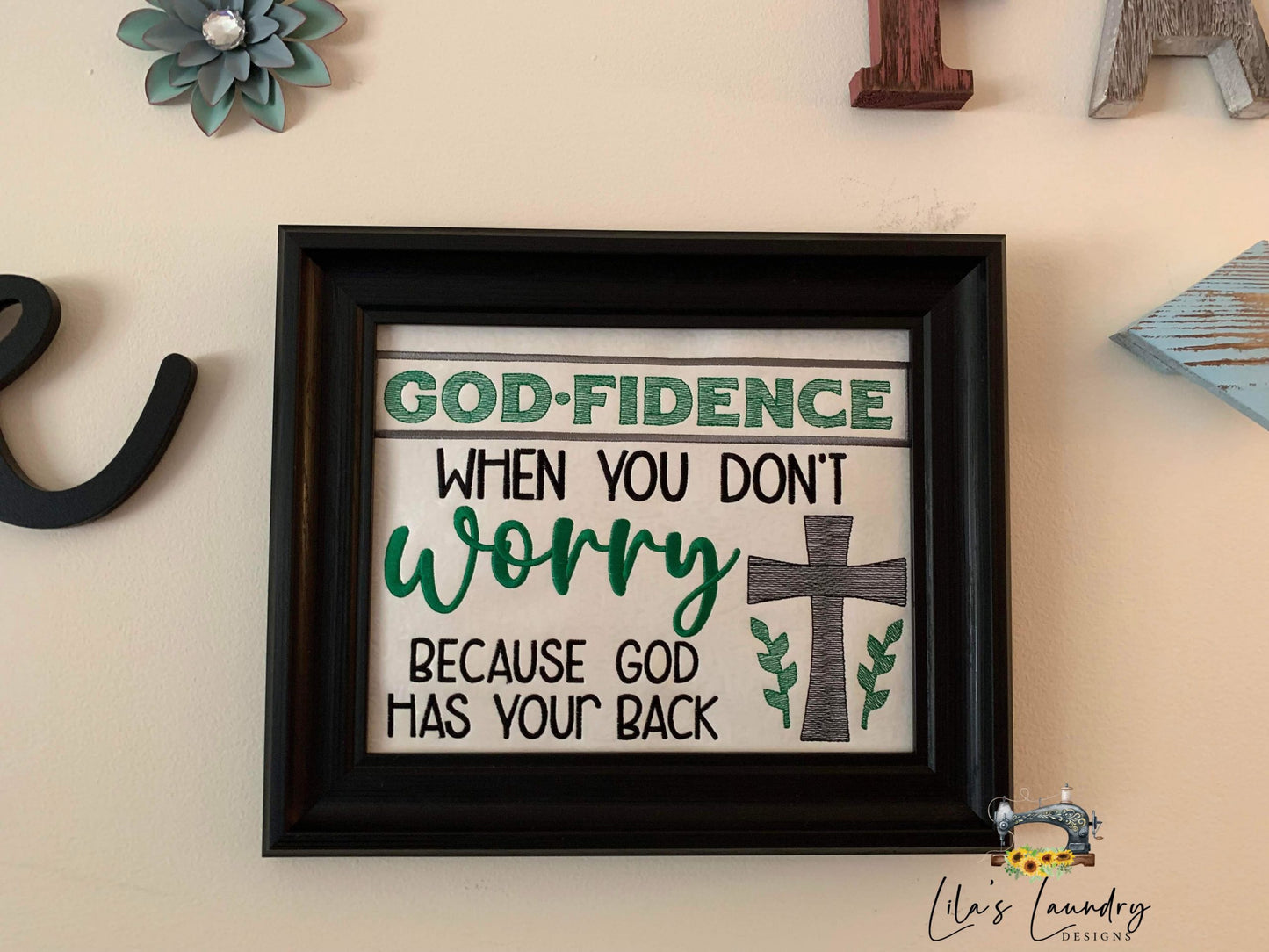 Godfidence - 3 sizes- Digital Embroidery Design