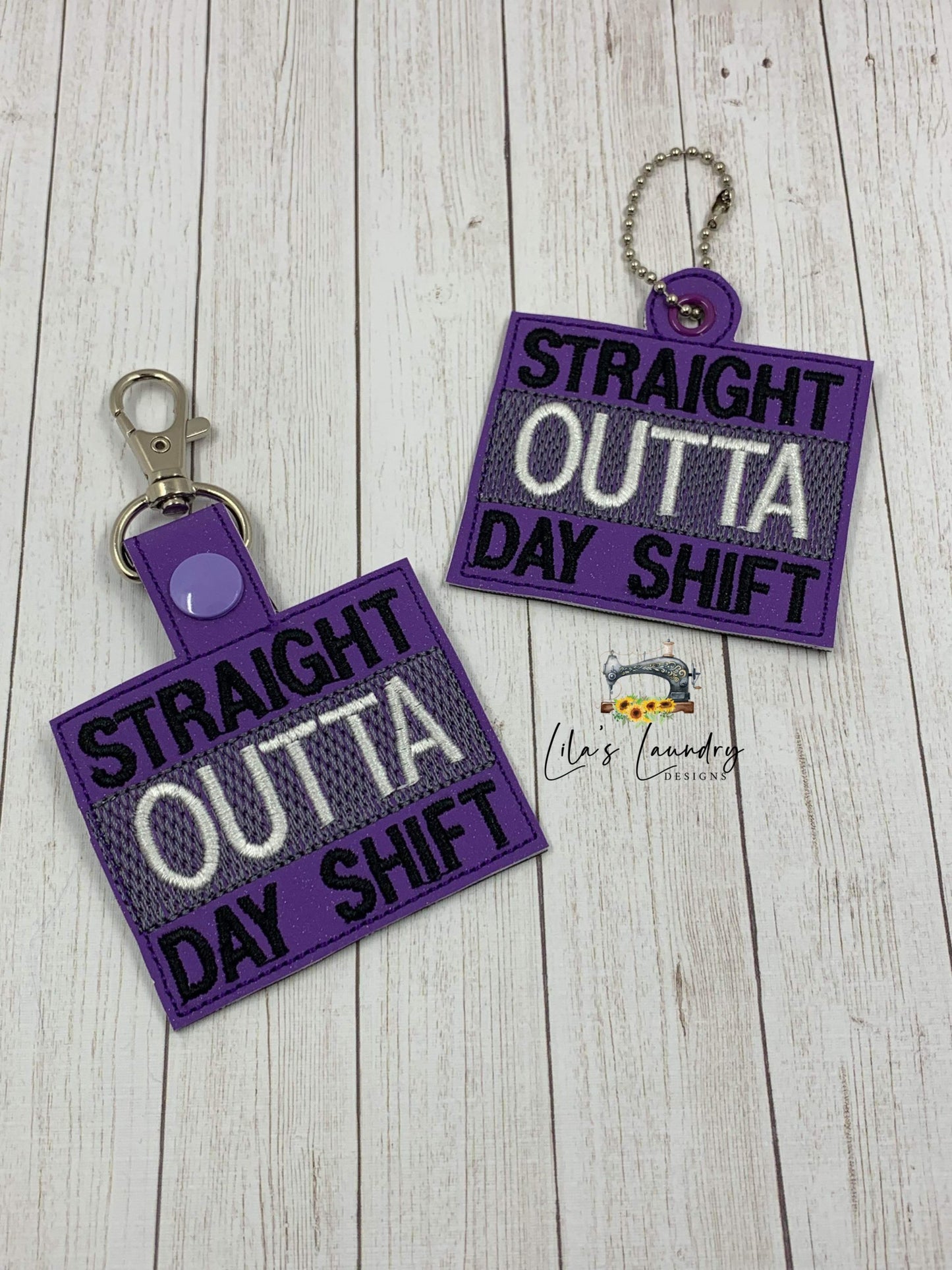 Day Shift Fobs - DIGITAL Embroidery DESIGN