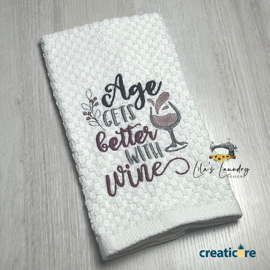 Age Gets Better - 3 sizes- Digital Embroidery Design