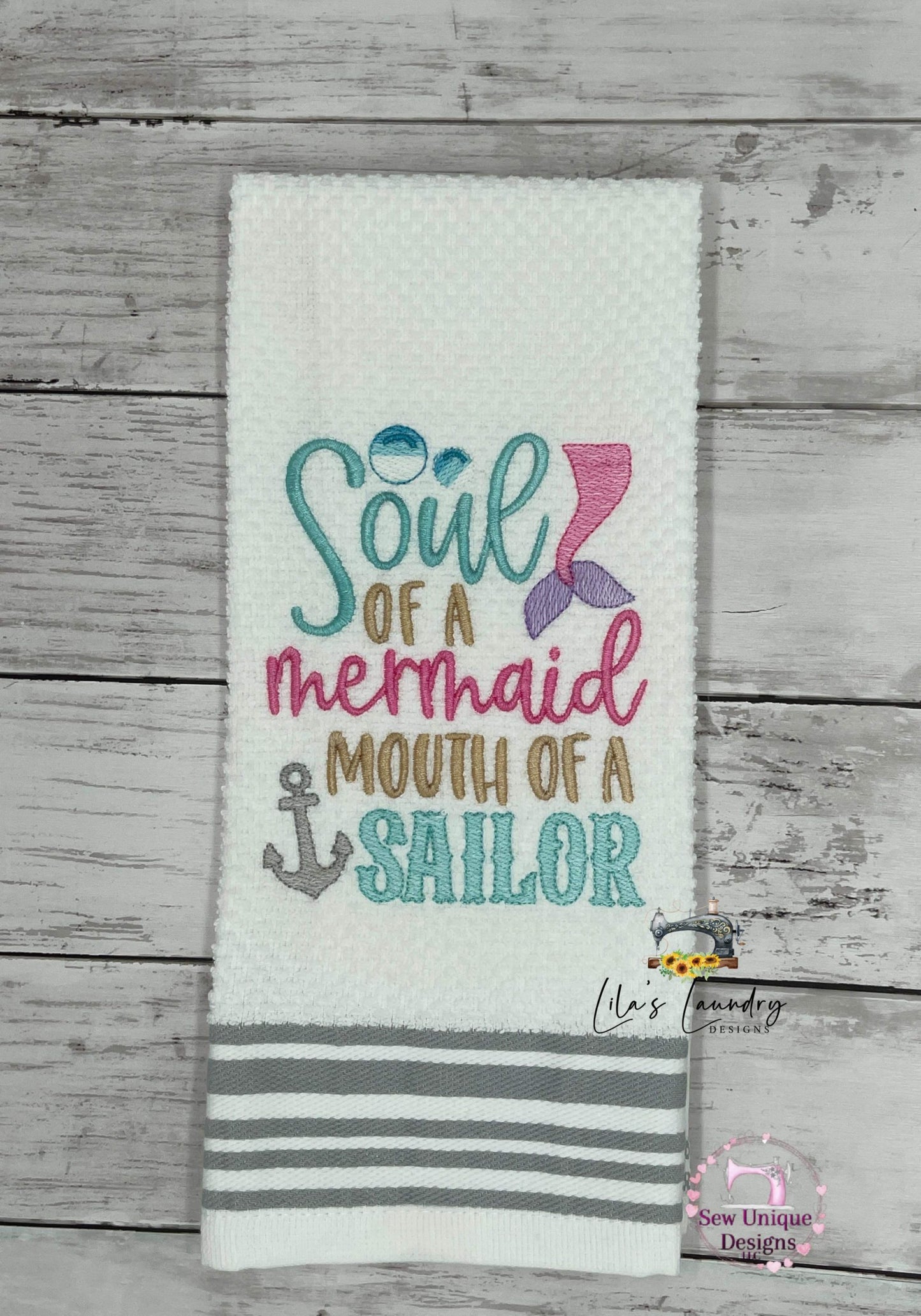 Soul of a Mermaid - 3 sizes- Digital Embroidery Design
