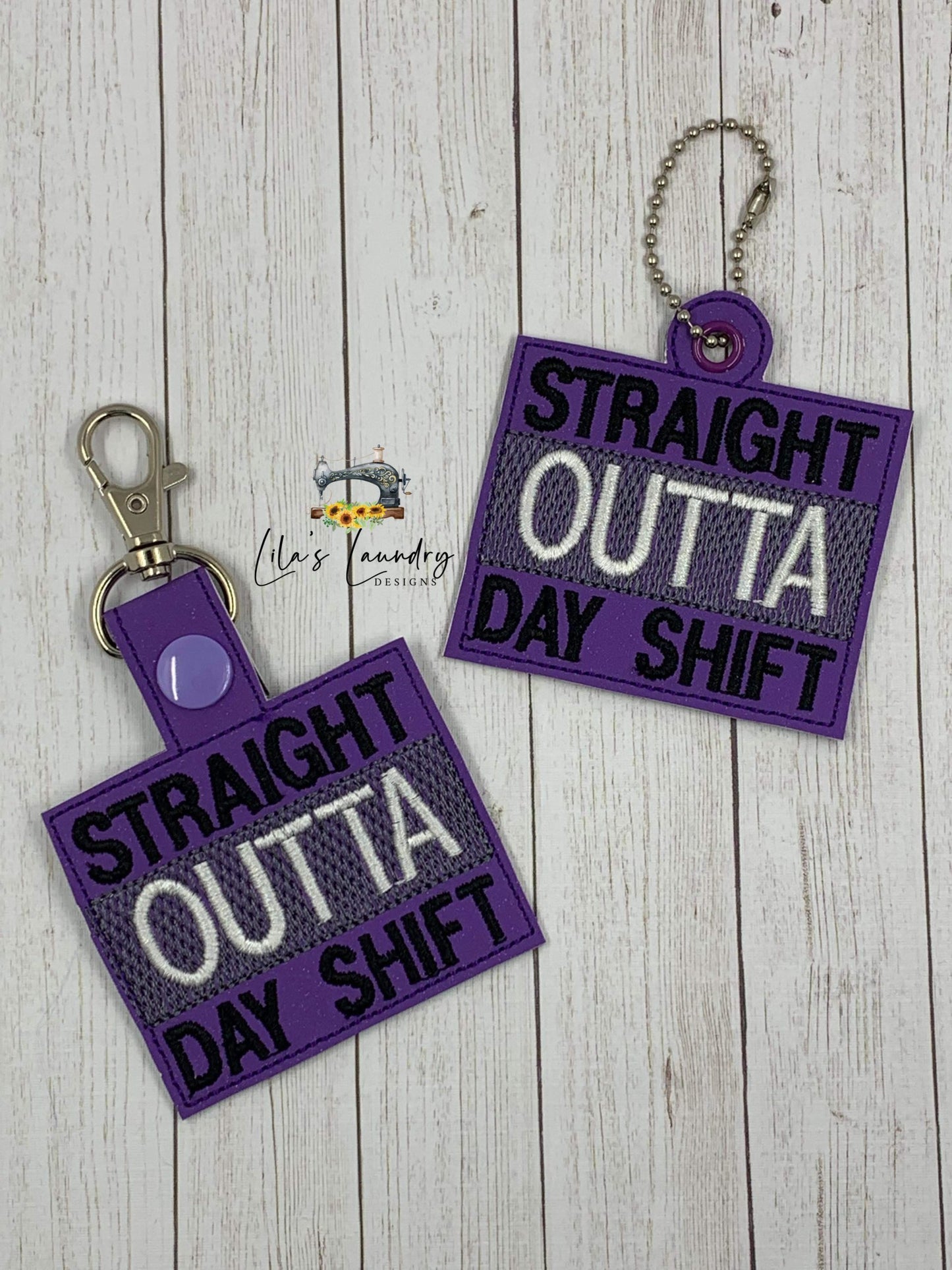 Day Shift Fobs - DIGITAL Embroidery DESIGN