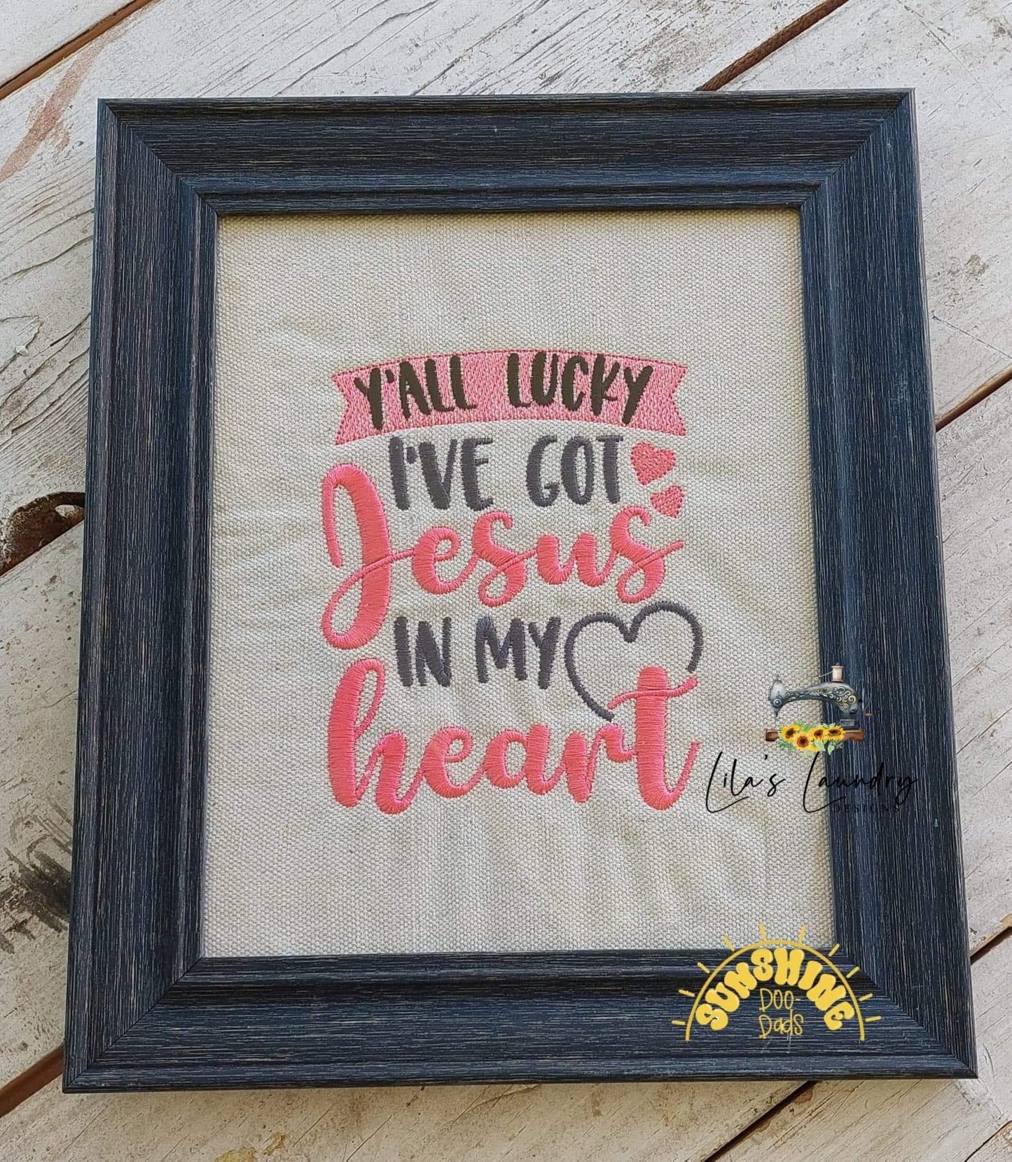 Jesus in my Heart - 3 sizes- Digital Embroidery Design
