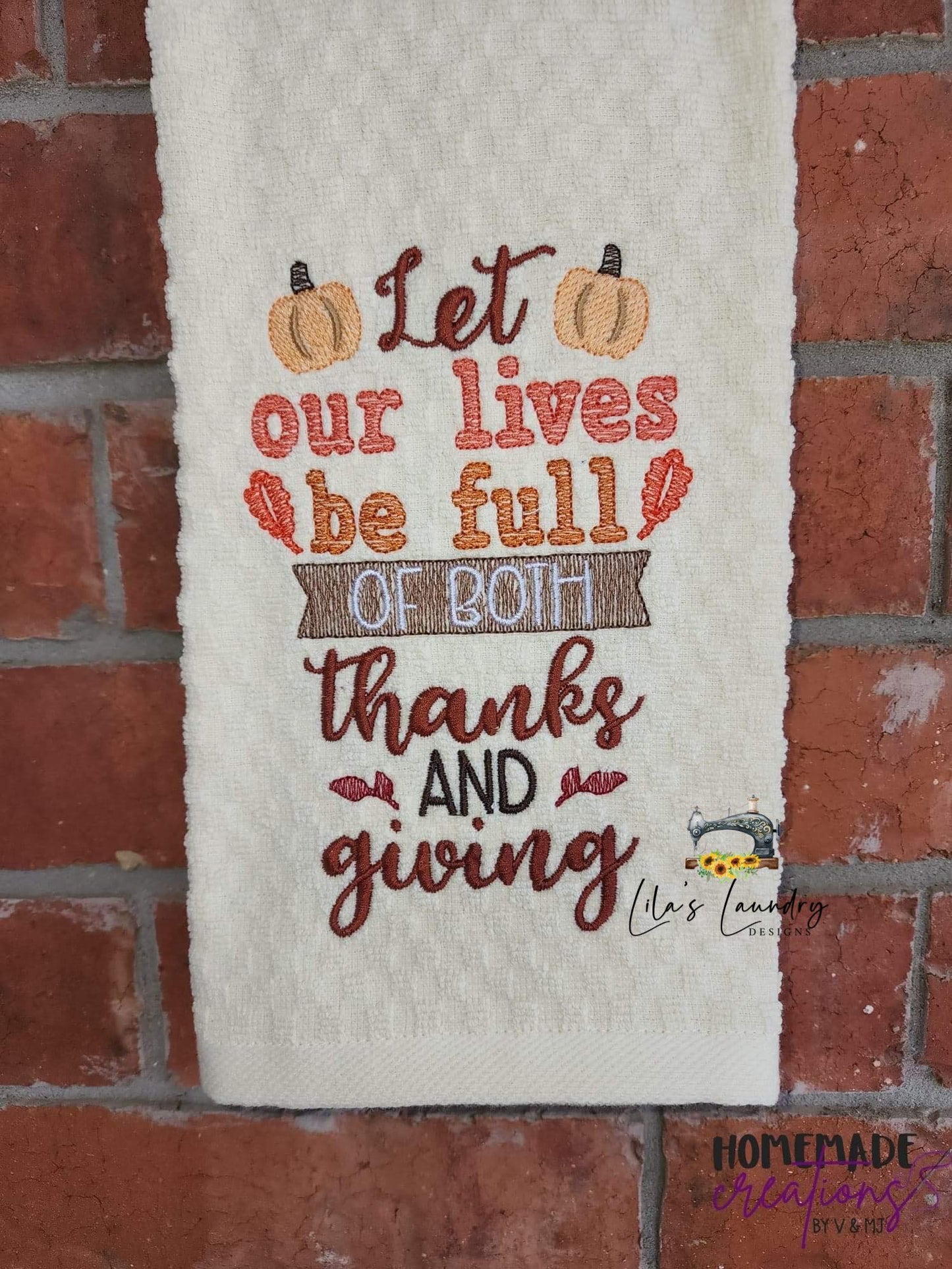 Full of Thanks and Giving - 3 sizes- Digital Embroidery Design