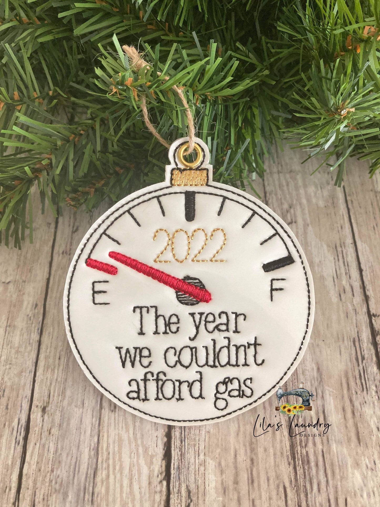 Fuel Gauge Ornament - Digital Embroidery Design