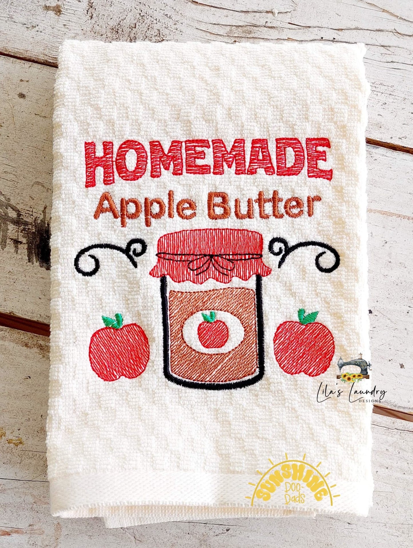 Homemade Apple Butter - 3 sizes- Digital Embroidery Design
