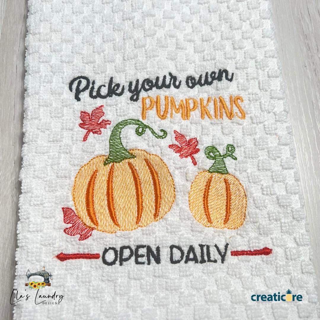 Pick Your Own Pumpkins - 3 sizes- Digital Embroidery Design