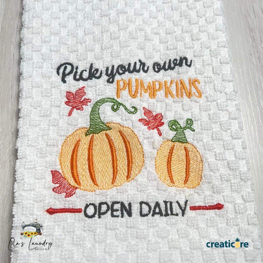 Pick Your Own Pumpkins - 3 sizes- Digital Embroidery Design