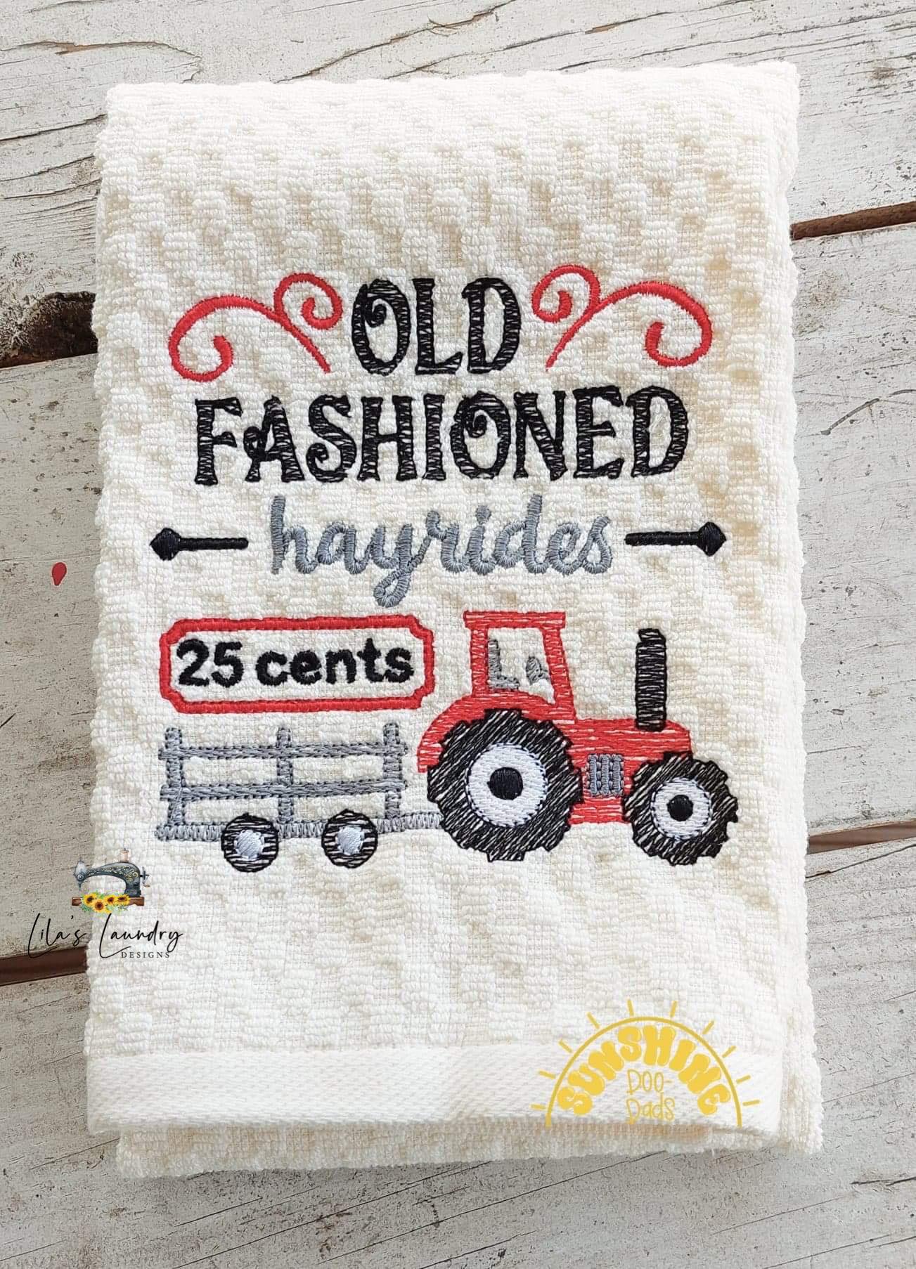 Old Fashioned Hayrides - 3 sizes- Digital Embroidery Design