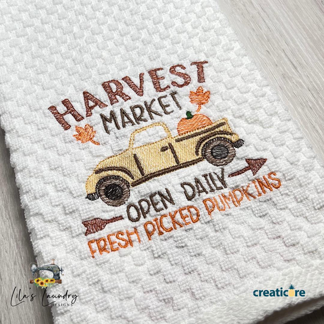 Harvest Market - 3 sizes- Digital Embroidery Design