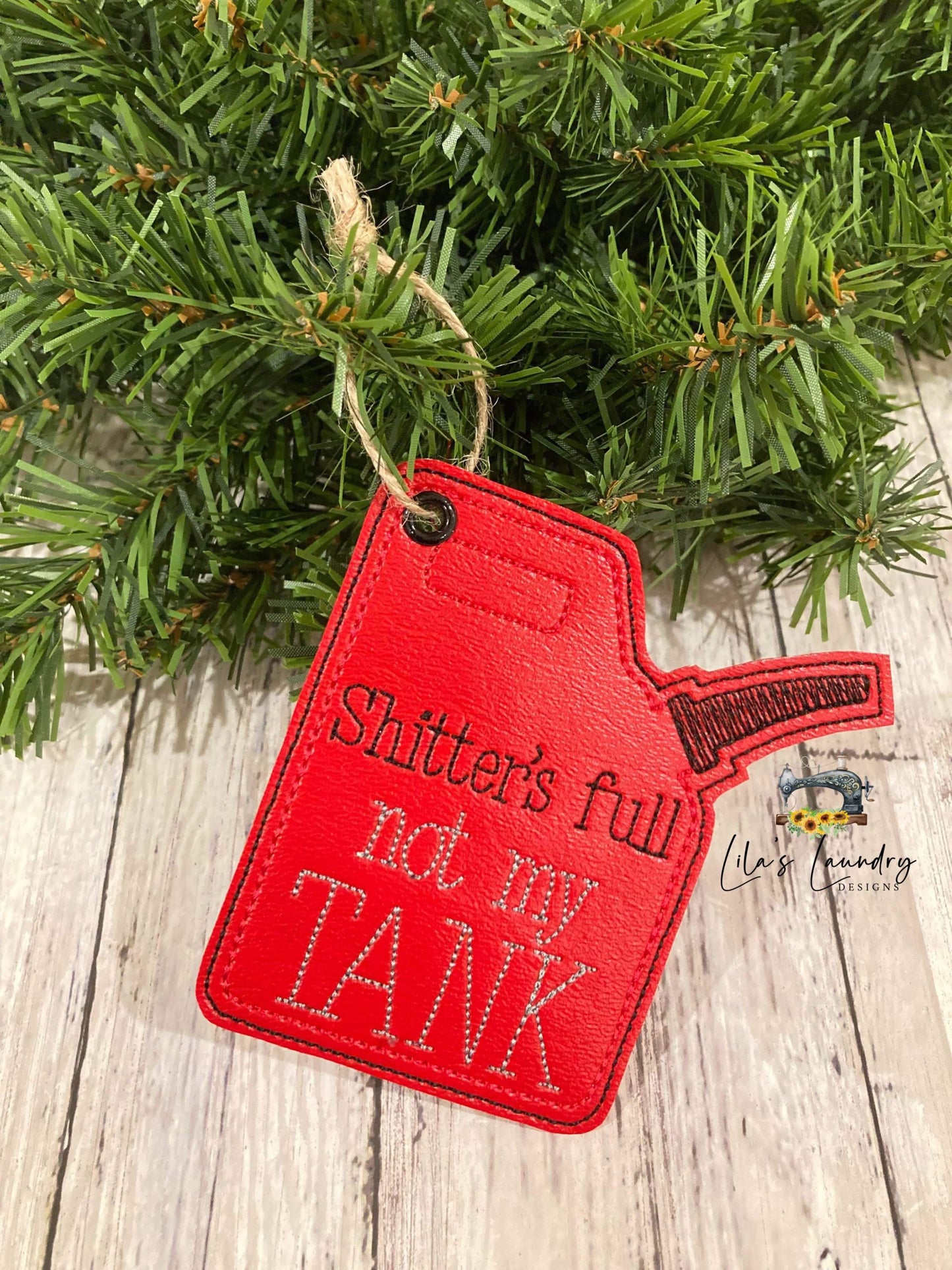 Not my tank Ornament - Digital Embroidery Design