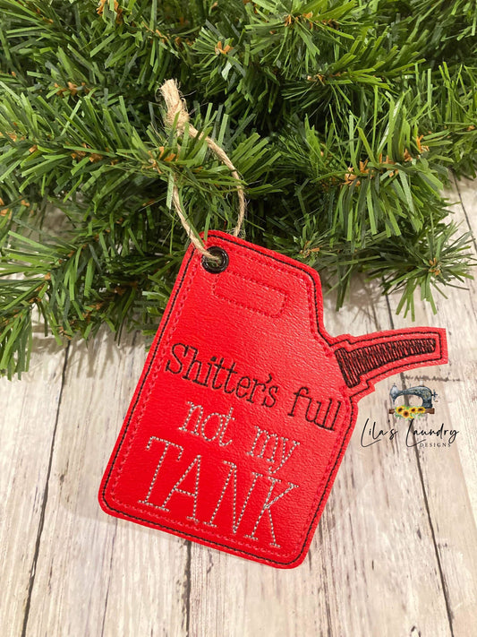 Not my tank Ornament - Digital Embroidery Design