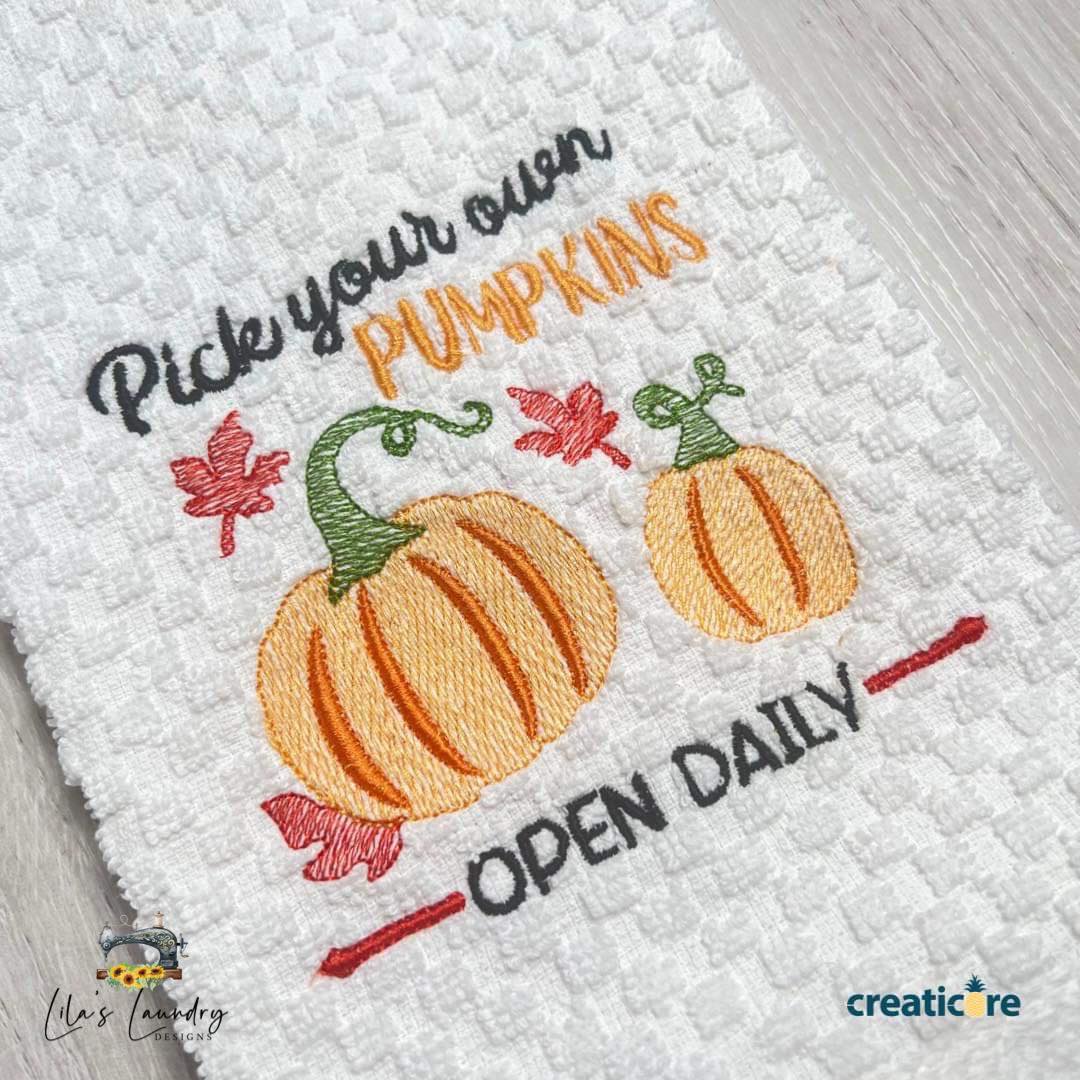 Pick Your Own Pumpkins - 3 sizes- Digital Embroidery Design
