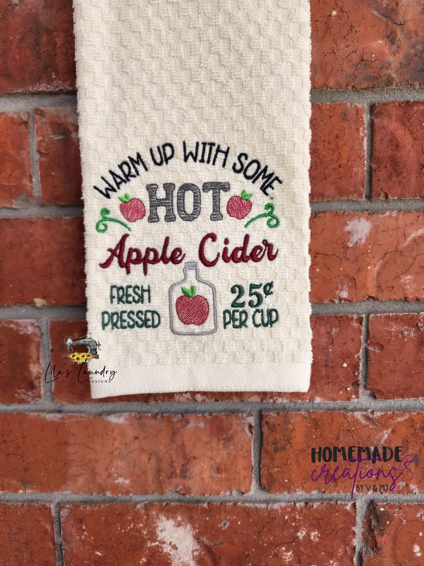 Hot Apple Cider - 3 sizes- Digital Embroidery Design