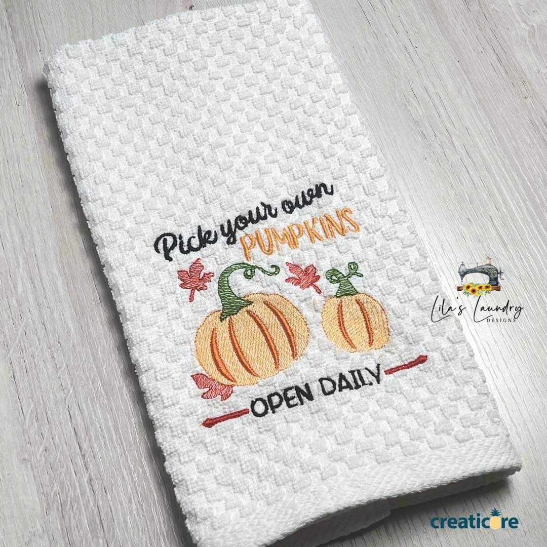Pick Your Own Pumpkins - 3 sizes- Digital Embroidery Design