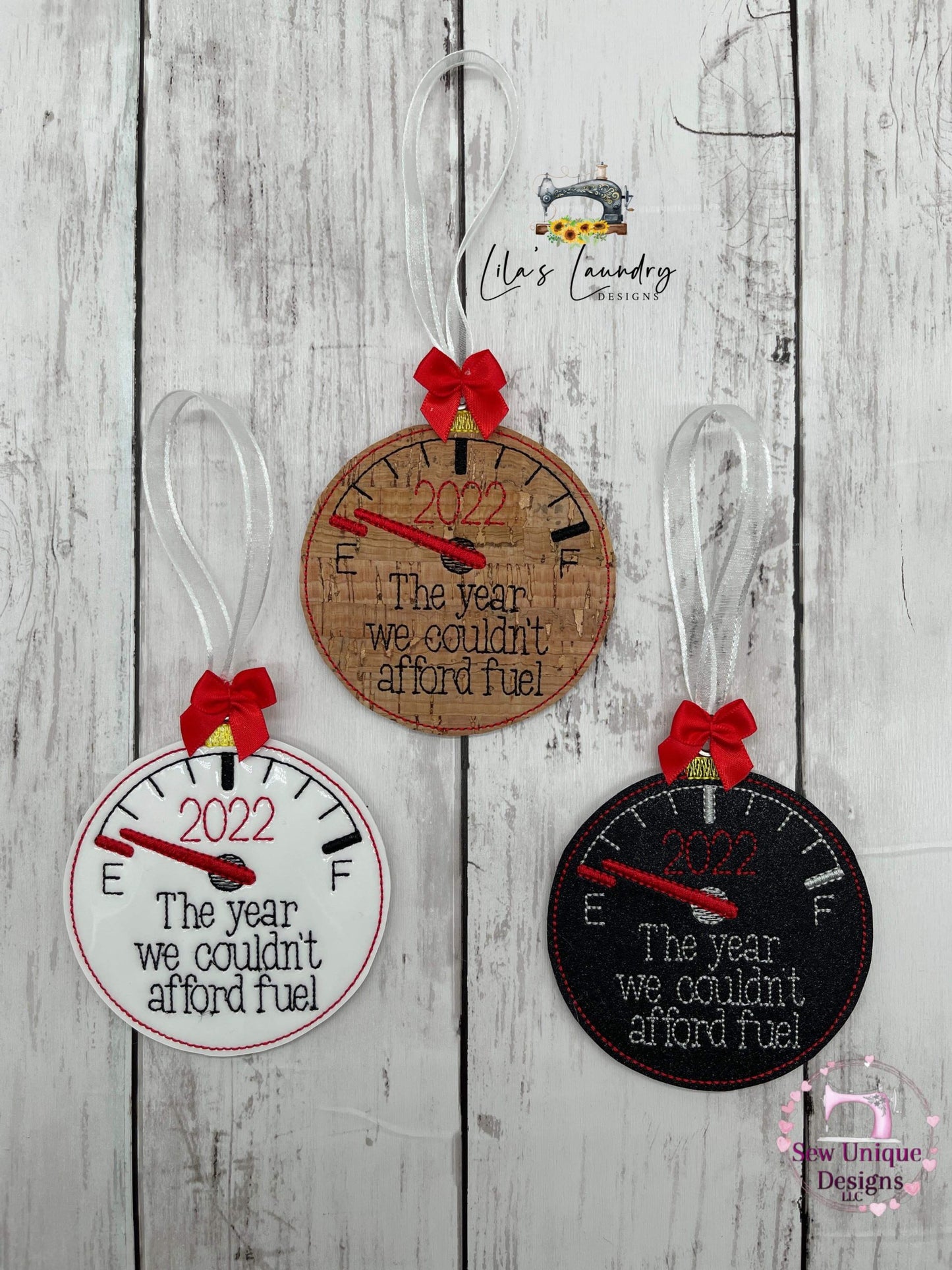 Couldn't Afford Fuel Ornament - Digital Embroidery Design