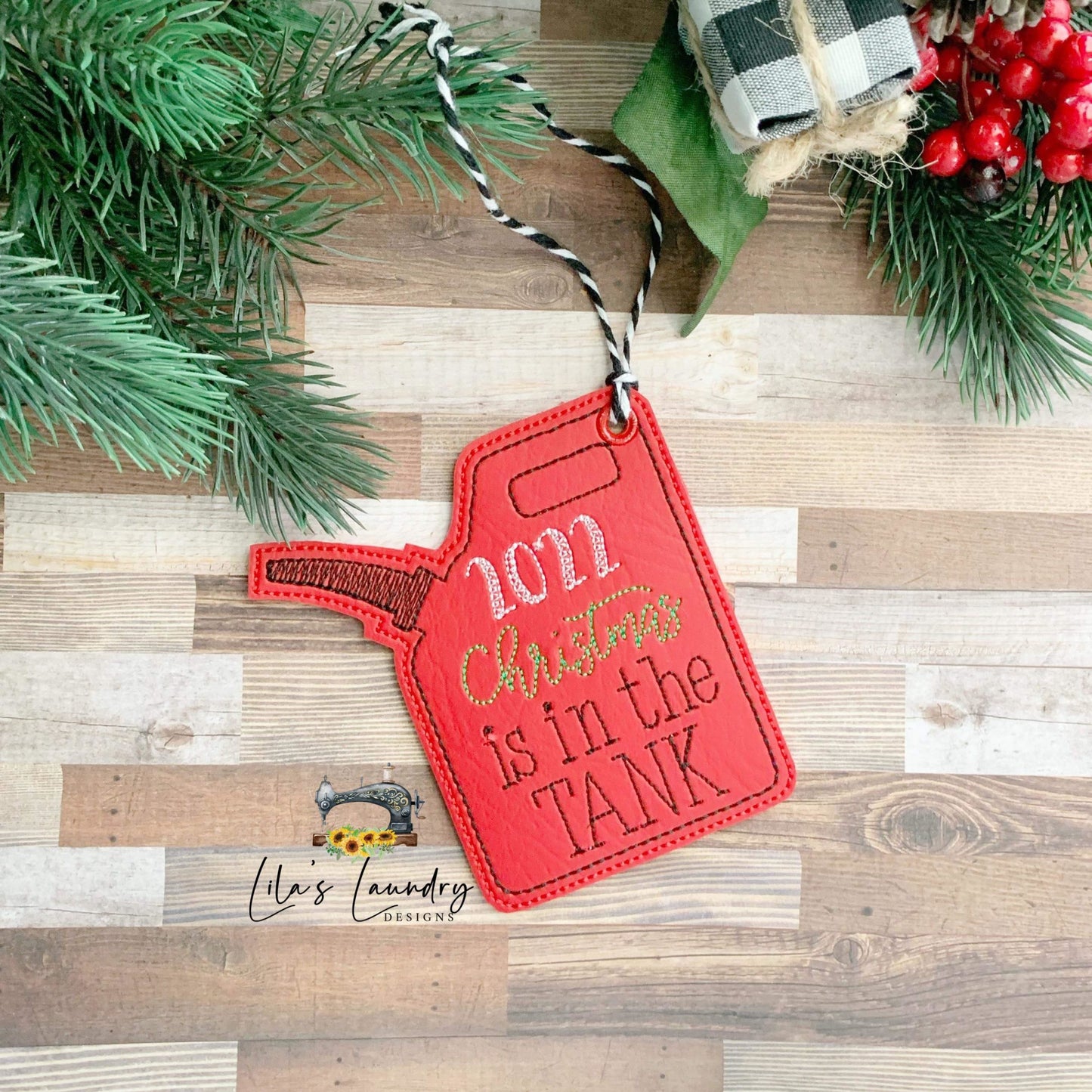 Christmas is in the Tank Ornament - Digital Embroidery Design