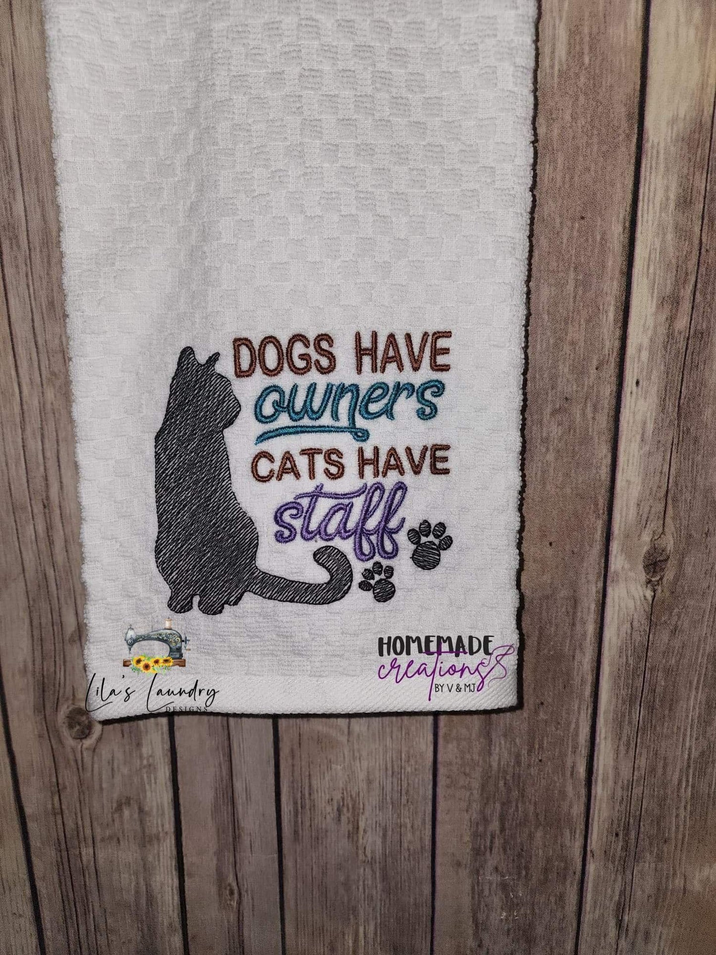 Cats Have Staff - 4 sizes- Digital Embroidery Design