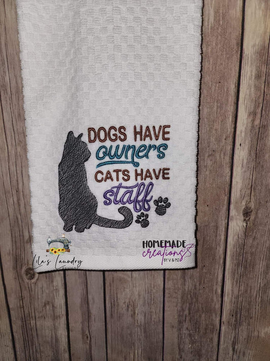 Cats Have Staff - 4 sizes- Digital Embroidery Design