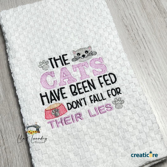 Cats Have Been Fed - 3 sizes- Digital Embroidery Design