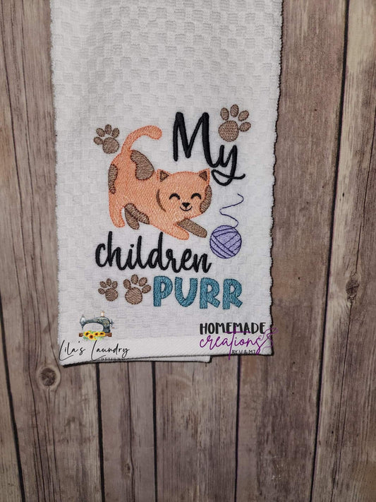 My Children Purr - 3 sizes- Digital Embroidery Design