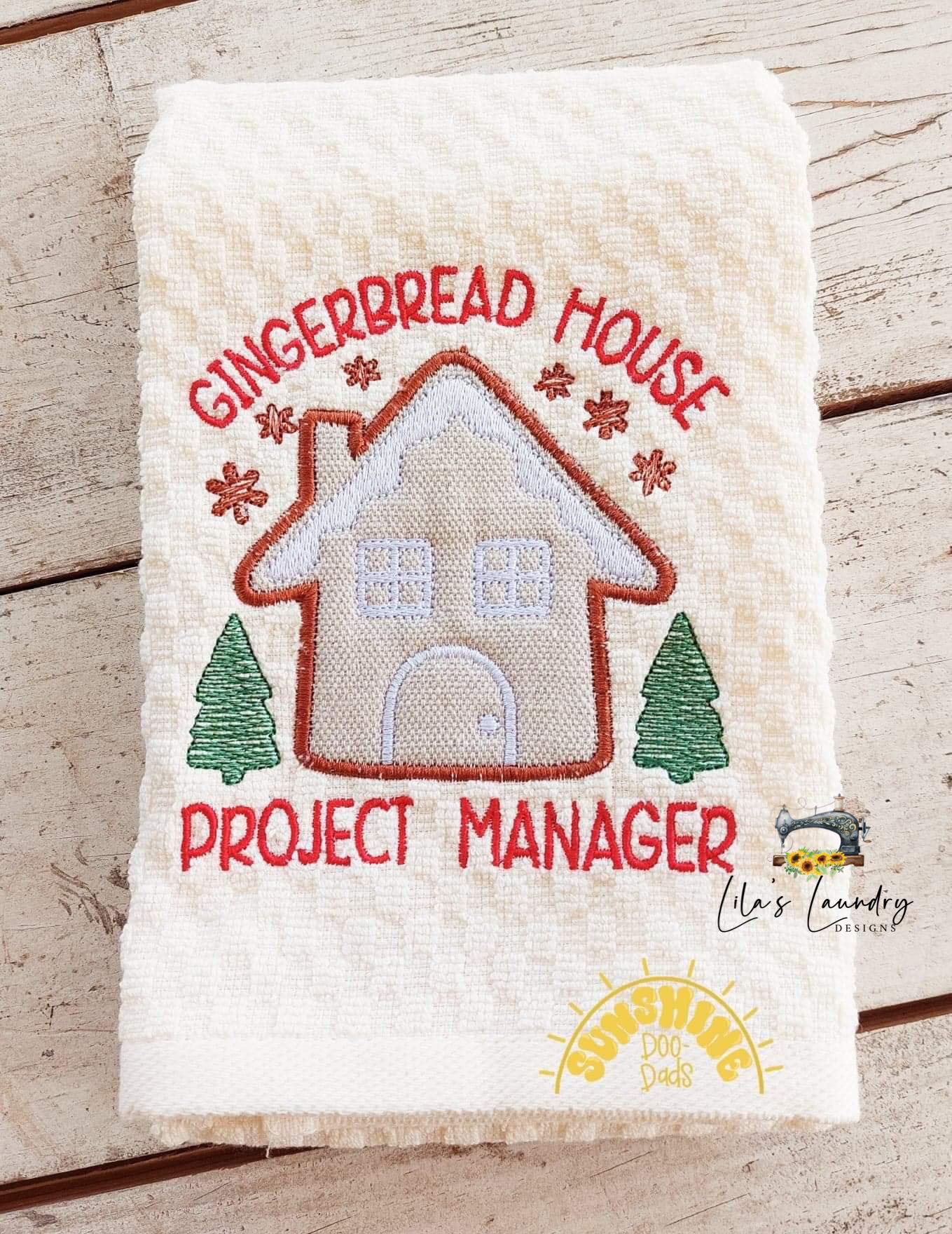 Gingerbread House Project Manager - 3 sizes- Digital Embroidery Design