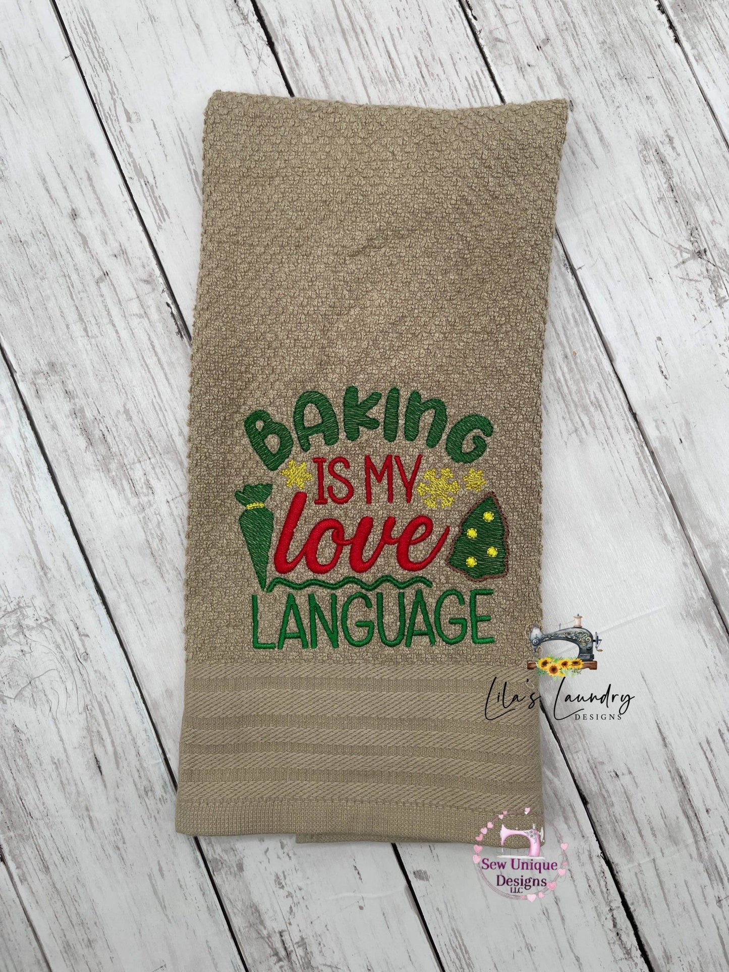 Baking is my Love Language - 3 sizes- Digital Embroidery Design