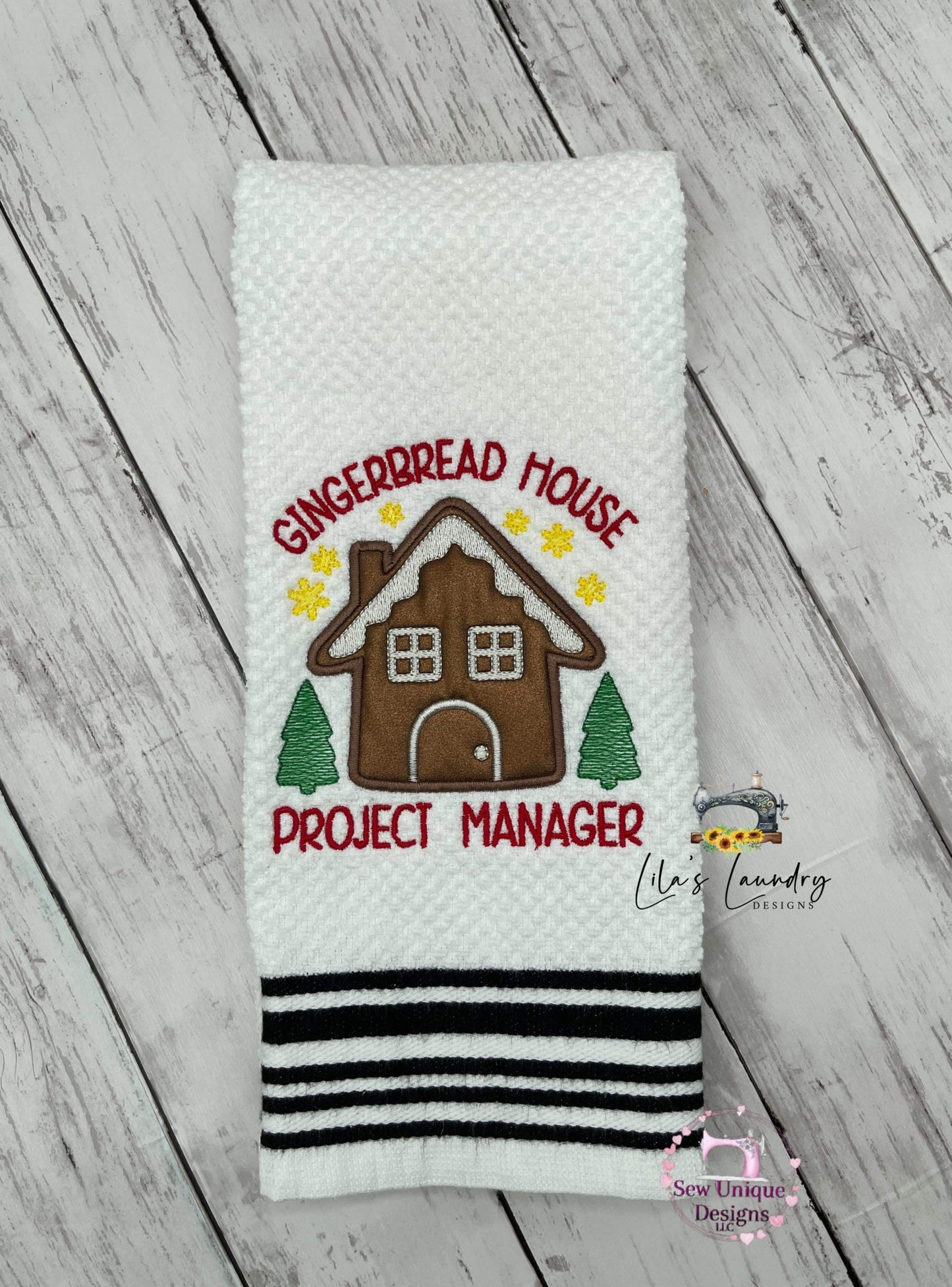 Gingerbread House Project Manager - 3 sizes- Digital Embroidery Design