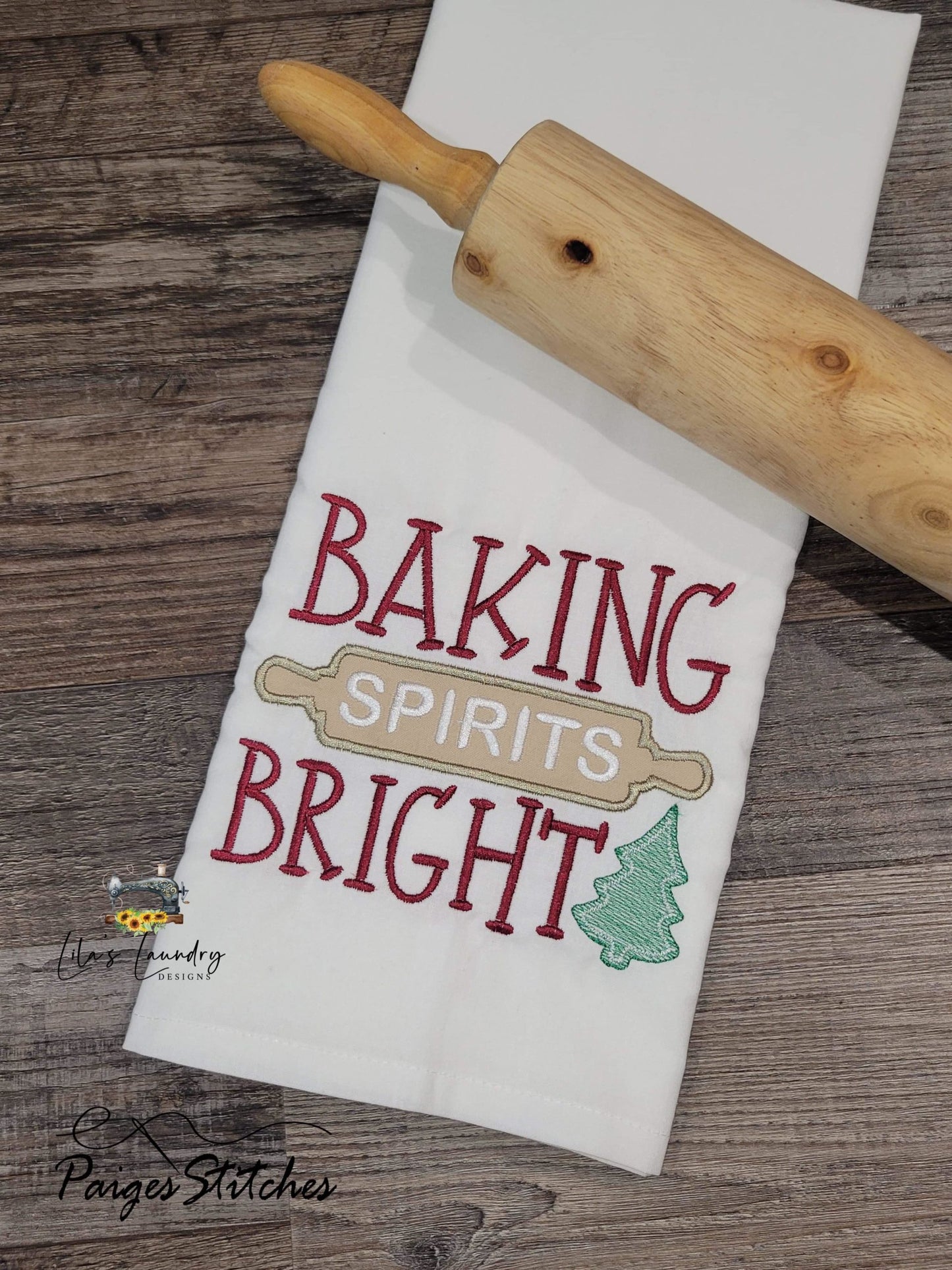 Baking Spirits Bright Applique - 3 sizes- Digital Embroidery Design