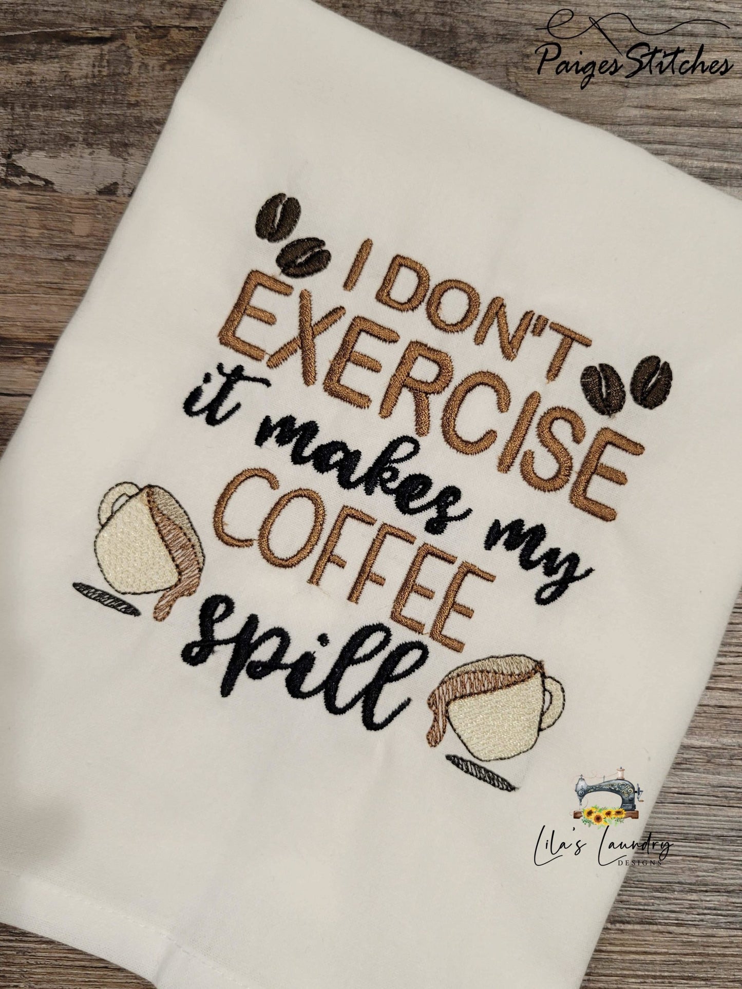 Makes My Coffee Spill - 3 sizes- Digital Embroidery Design