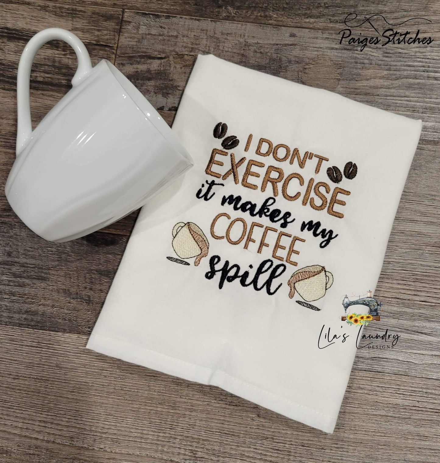 Makes My Coffee Spill - 3 sizes- Digital Embroidery Design