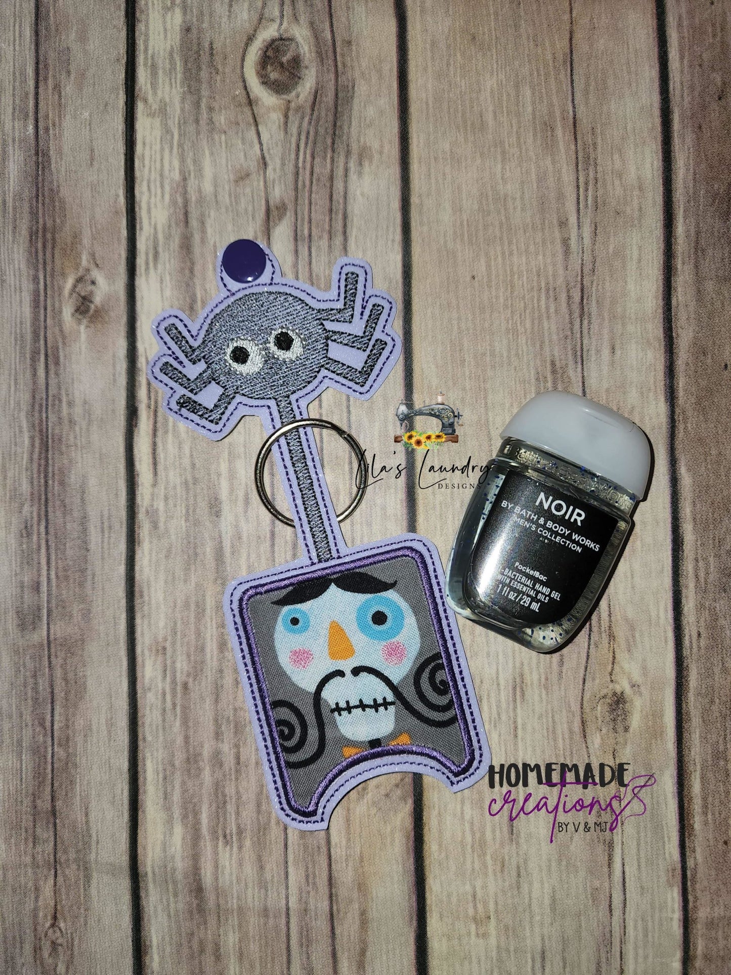 Hanging Spider Applique Fold Over Sanitizer Holder 5x7- DIGITAL Embroidery DESIGN