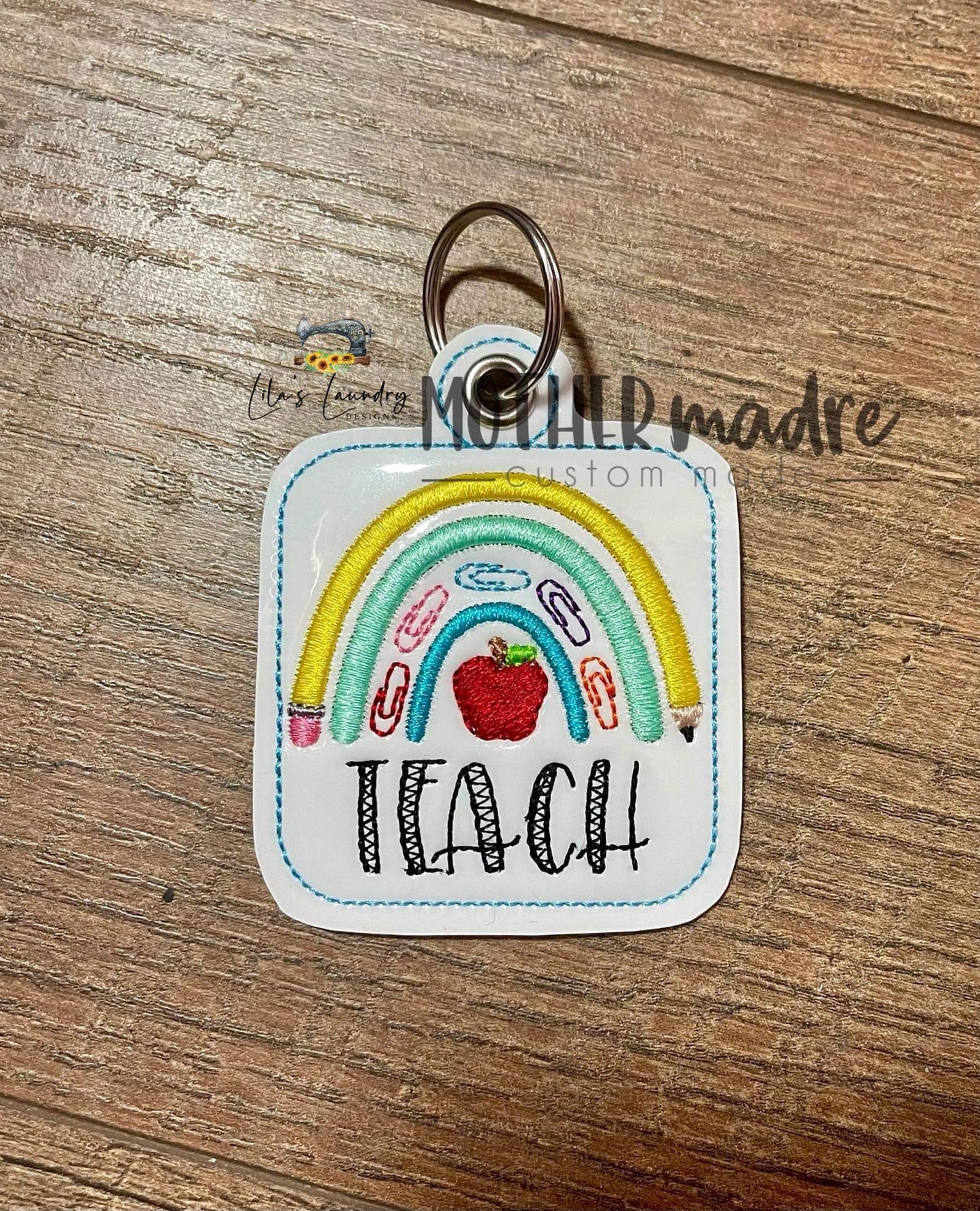 Teach Boho Rainbow Fobs - DIGITAL Embroidery DESIGN