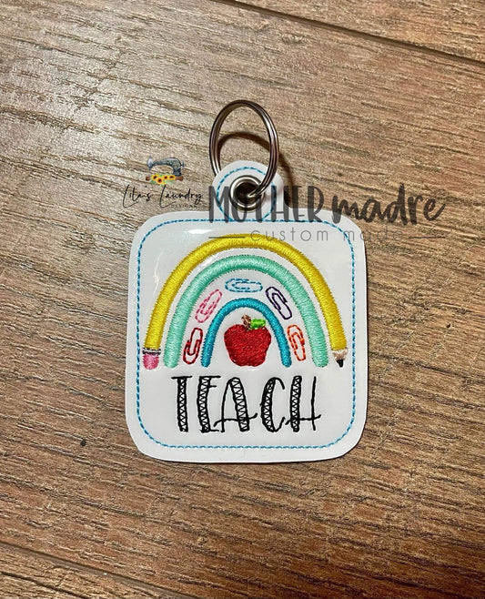 Teach Boho Rainbow Fobs - DIGITAL Embroidery DESIGN
