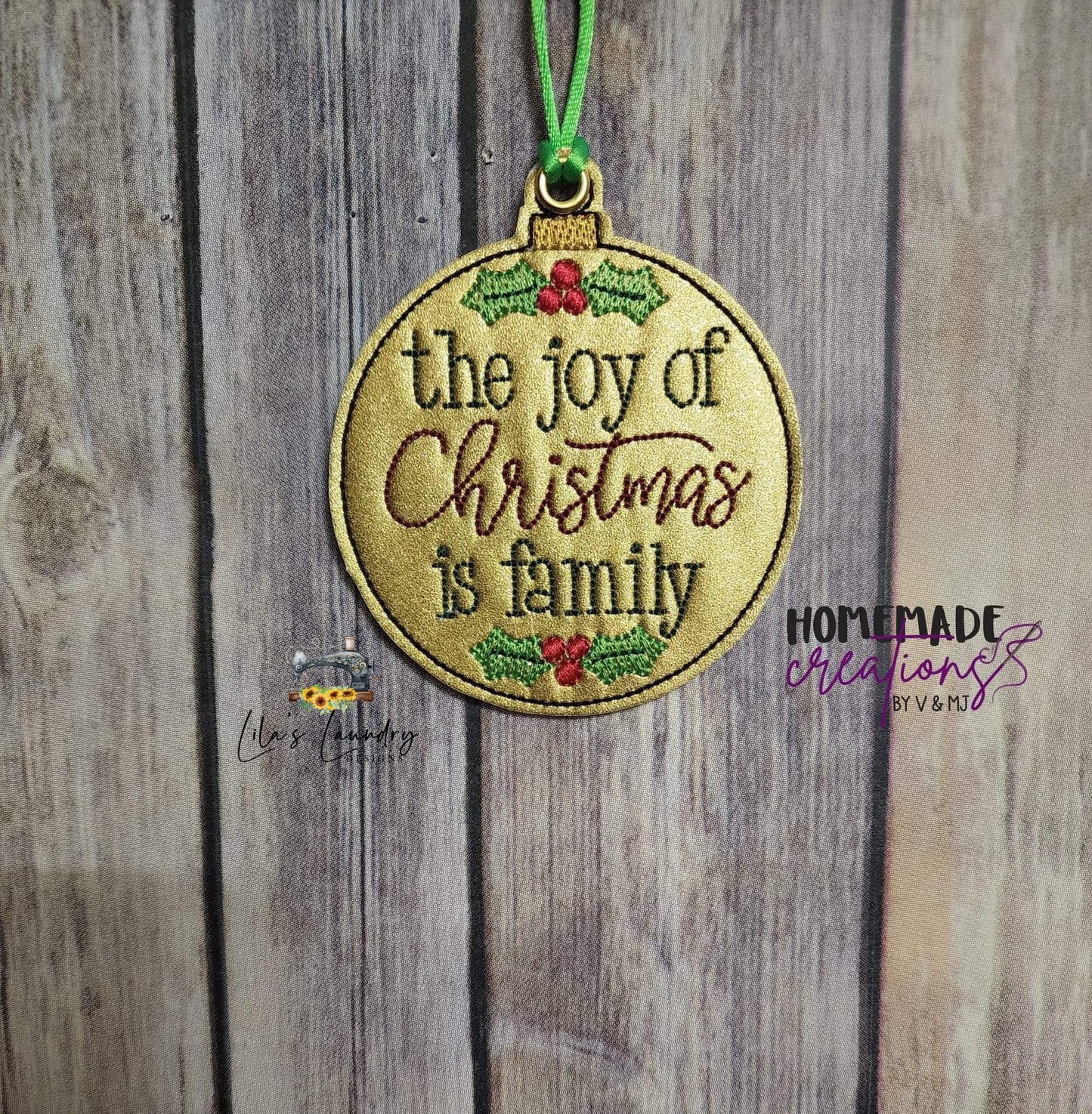 Joy of Christmas Ornament - Digital Embroidery Design