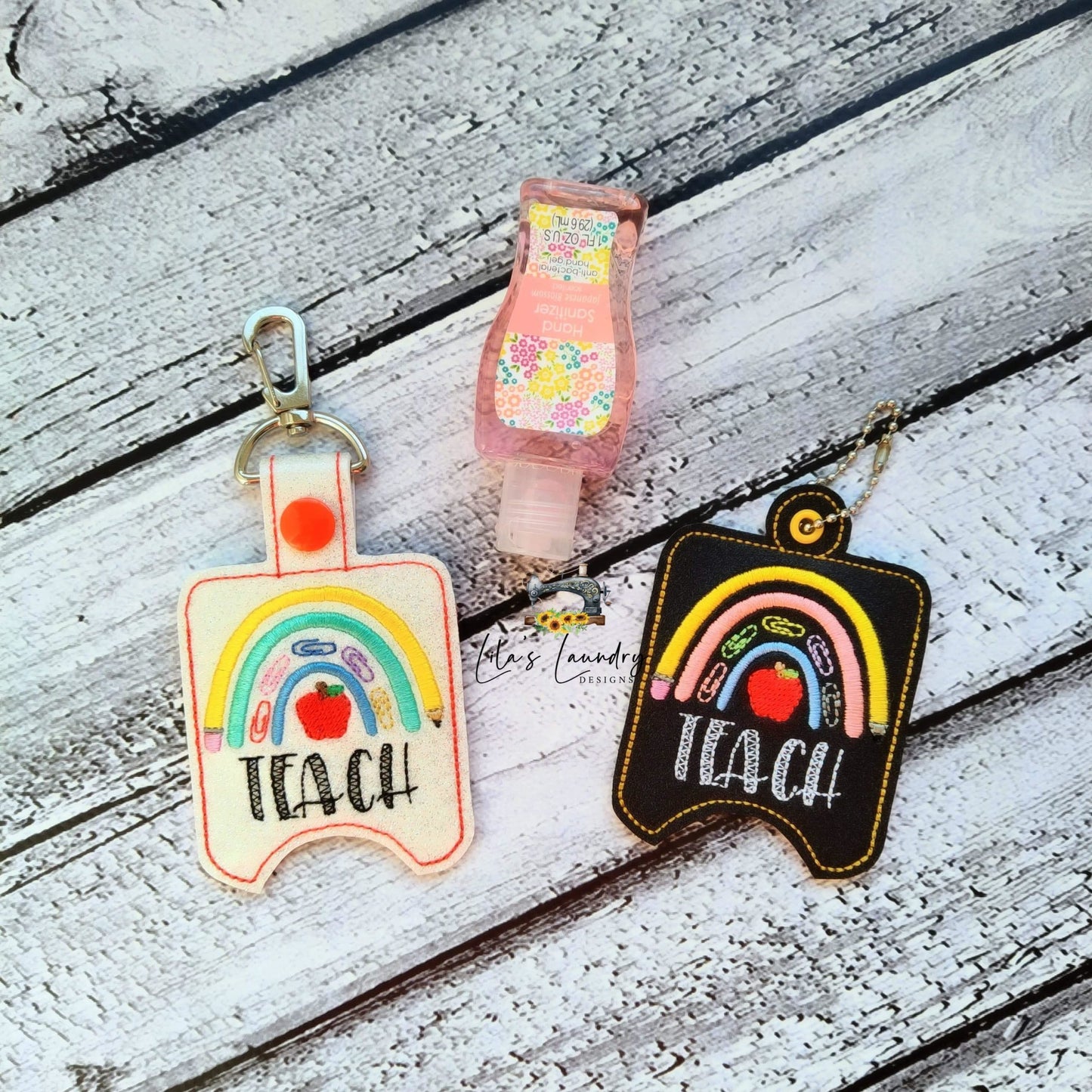 Teach Boho Rainbow Sanitizer Holders - DIGITAL Embroidery DESIGN