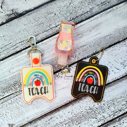 Teach Boho Rainbow Sanitizer Holders - DIGITAL Embroidery DESIGN