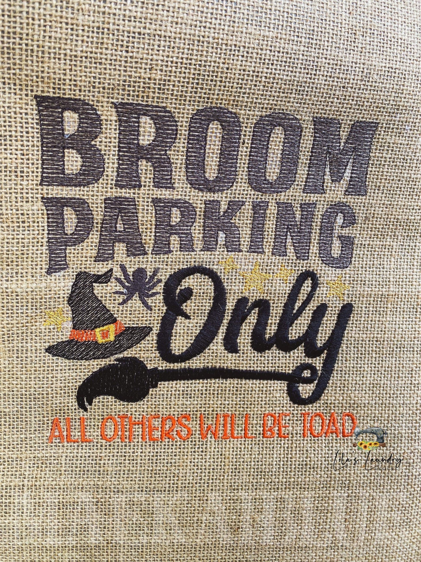 Broom Parking Only - 3 sizes- Digital Embroidery Design